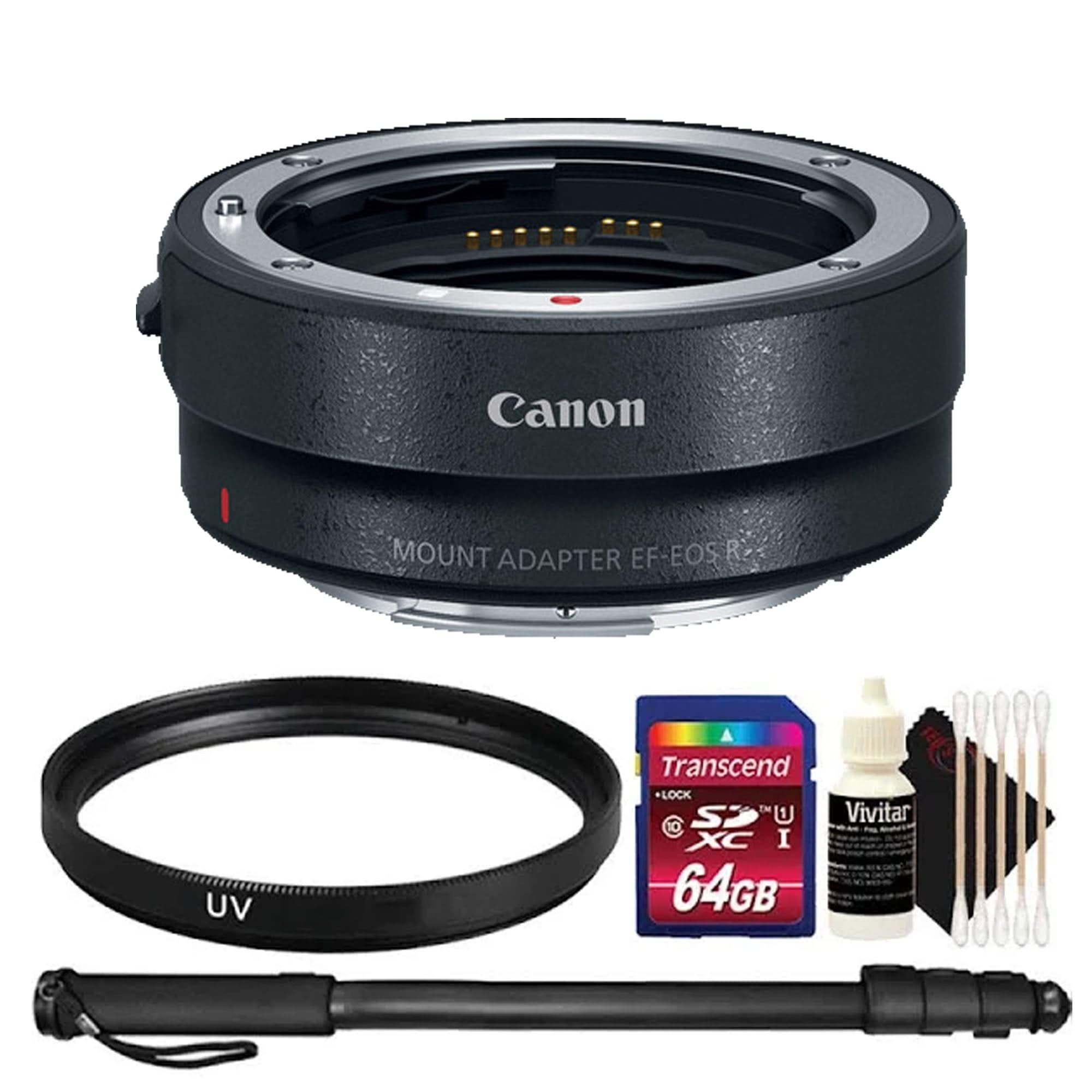 Canon EF to EOS R Mount Adapter with UV Filter Kit - Compatible with Canon EOS R Cameras for Professional Photography & Videography
