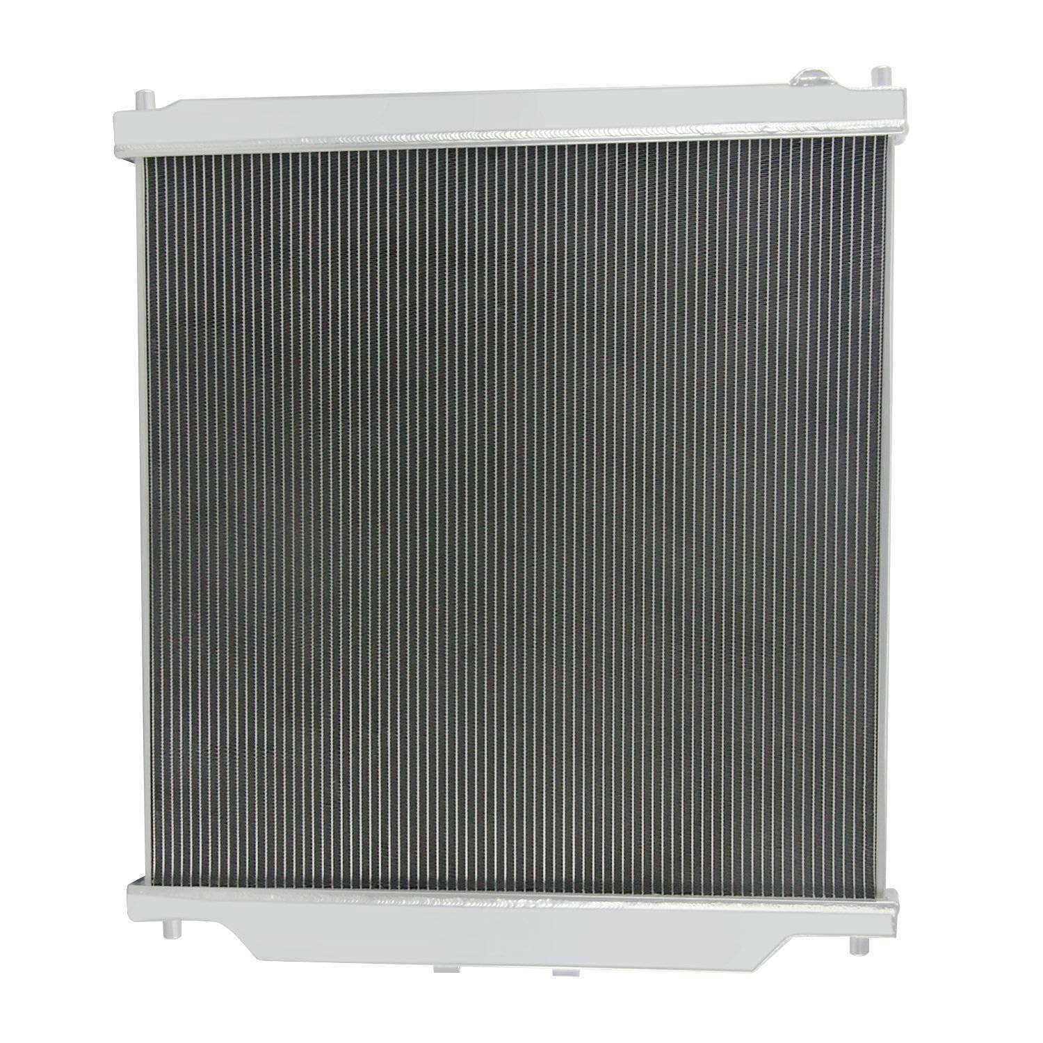 2003-2007 Ford F250 F350 F450 Super Duty Excursion 6.0L V8 Powerstroke Turbo Diesel Engine Aluminum Radiator with Shroud & Fan - Heavy Duty Cooling for Towing, Off-Road & Extreme Weather Conditions
