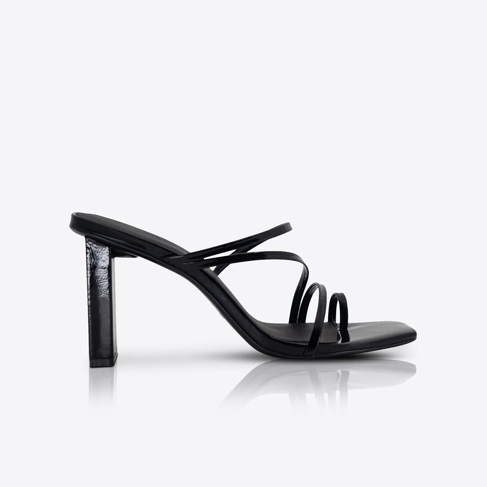 Theo Women's High Heel Shoes - Shiny Patent Leather Black Pumps for Party, Wedding & Evening Events