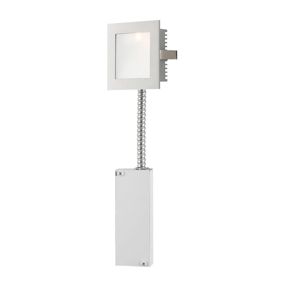 Step Light One Light Main Wall Recessed in Metallic Grey - Modern LED Stair Lighting for Hallway, Garage & Outdoor Steps