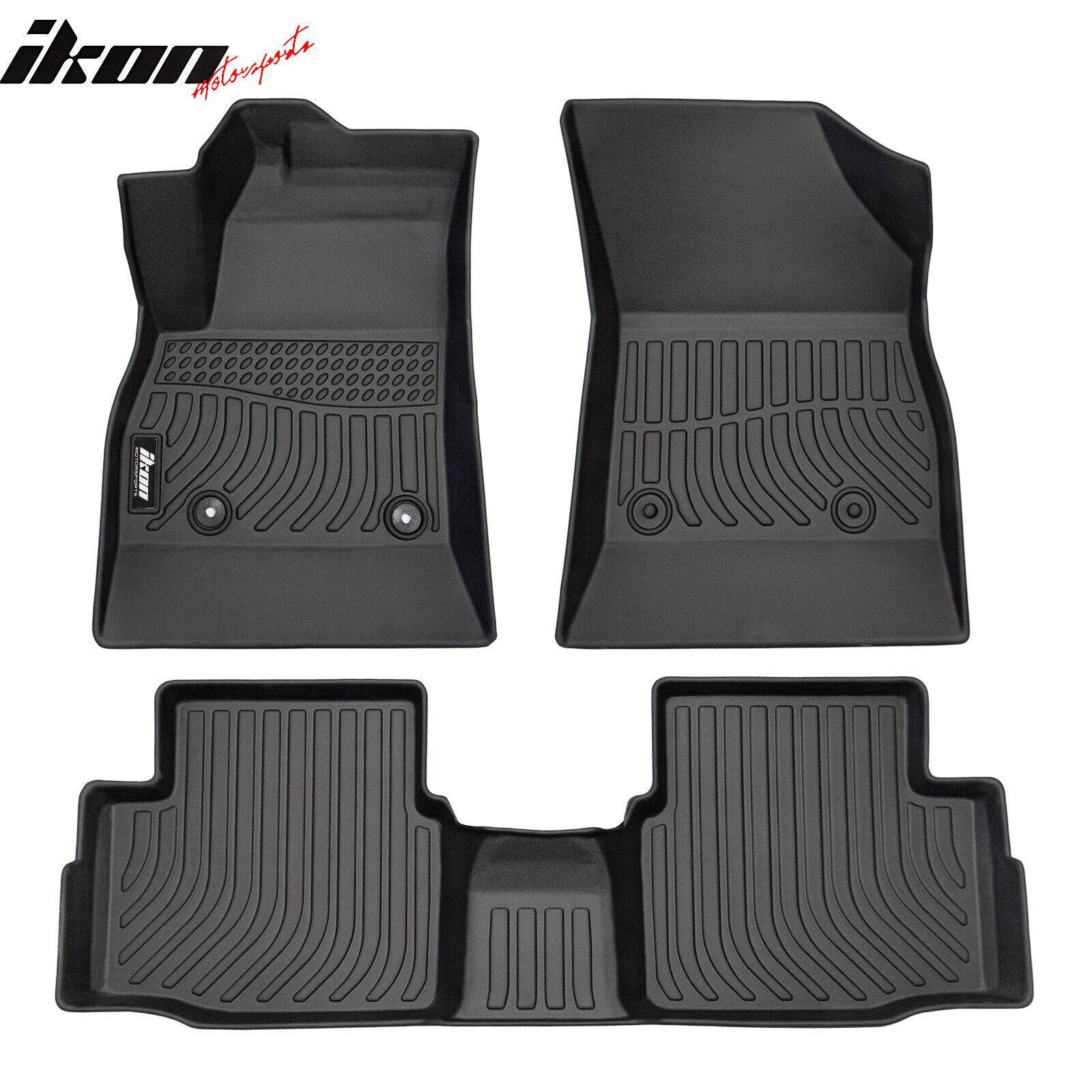 IKON 3D TPE All-Weather Floor Mats for 2016-2019 Chevrolet Cruze - Custom Fit Car Floor Liners (3-Piece Set) - Perfect for Winter Snow, Rain & Mud Protection