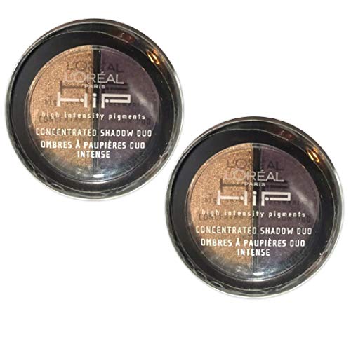 L'Oreal Paris HIP Professional Concentrated Shadow Duos - Wicked, 0.08 oz (2-Pack) | Highly Pigmented Cream Eyeshadow for Smoky Eye Makeup Looks | Perfect for Night Out, Party & Special Occasions