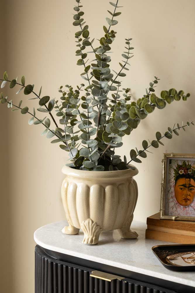 Artificial Eucalyptus Plant in Pot - Realistic Fake Greenery for Home Decor, Office, Wedding & Event Centerpieces