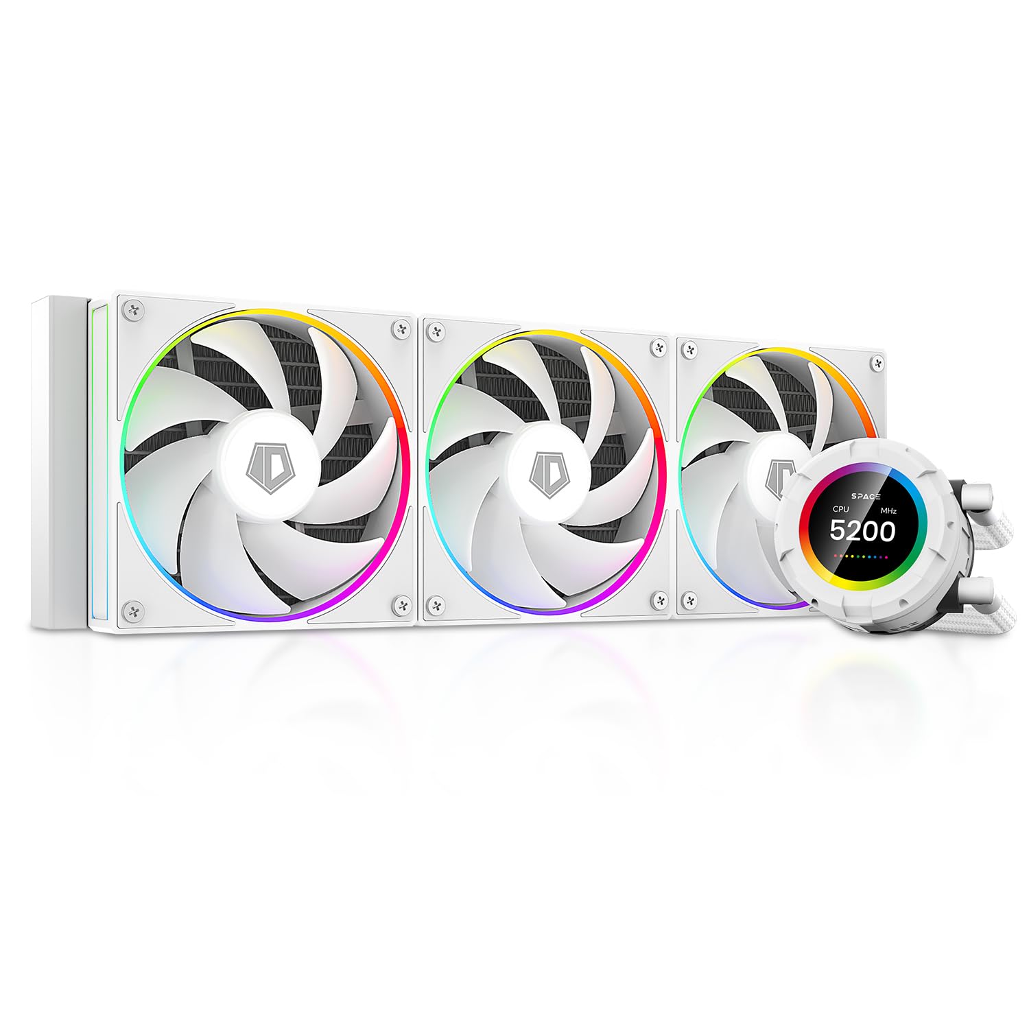 ID-COOLING SL360 White CPU Liquid Cooler with Customizable 2.1