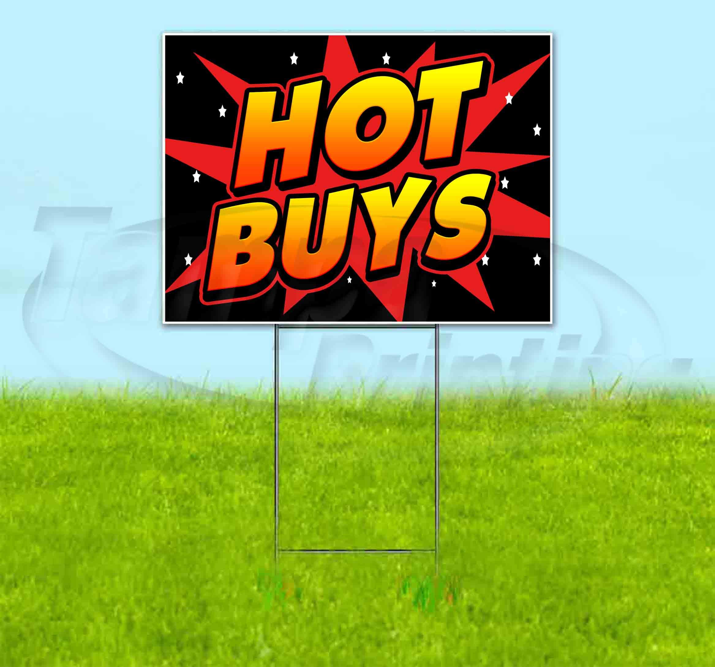 18x24 Inch Yard Signs with Metal Step Stakes - Bulk Discounts & Multi-Pack Options for Political Campaigns, Real Estate Advertising & Garage Sales