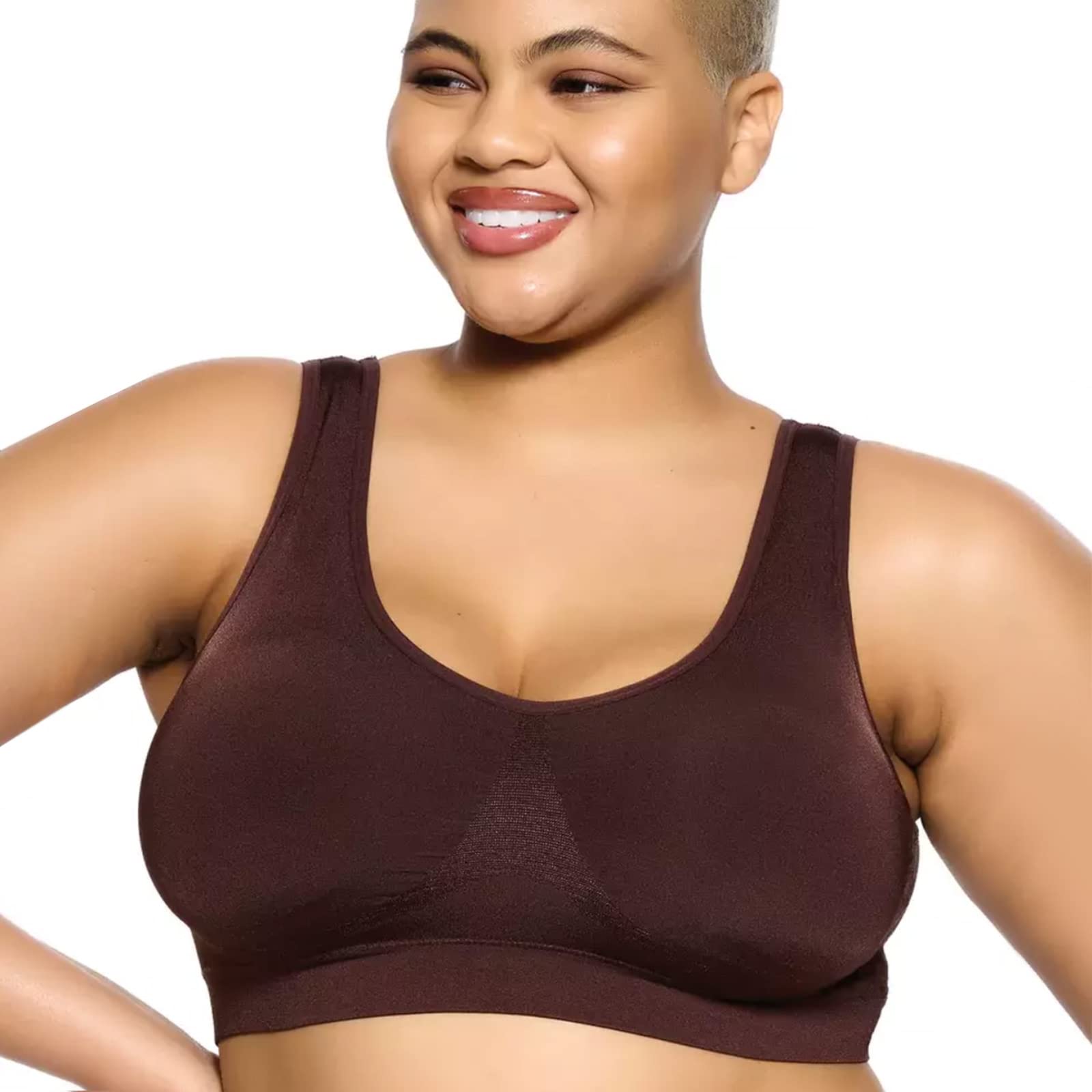 Felina Body Smooth Seamless Wireless Bralette - Comfortable & Supportive Underwear for Women | Perfect for Yoga, Lounge & Everyday Wear