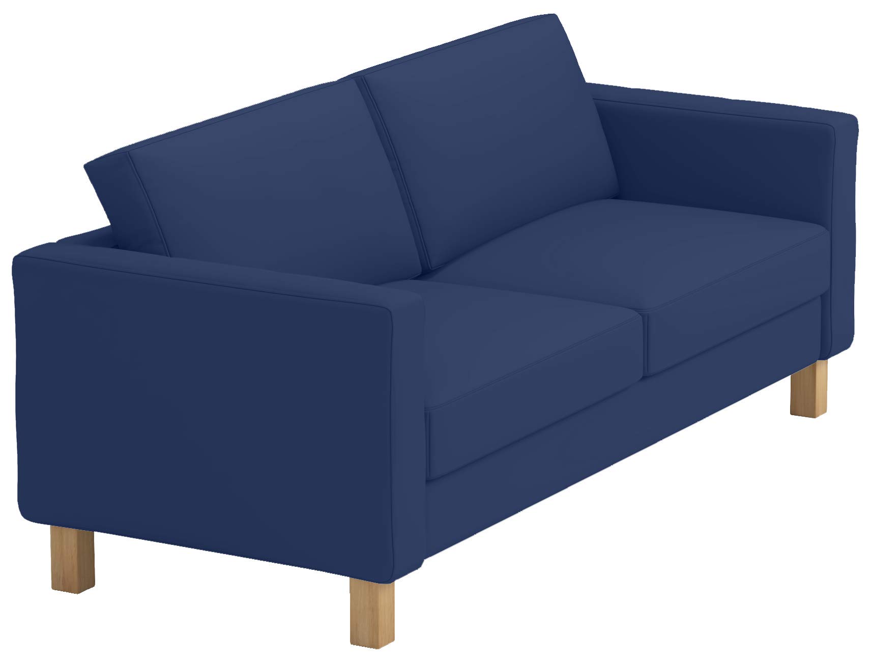 Blue Heavy Cotton Sofa Cover for IKEA Karlstad 3-Seater Sofa Bed - Durable Slipcover Replacement for Living Room, Lounge & Home Decor