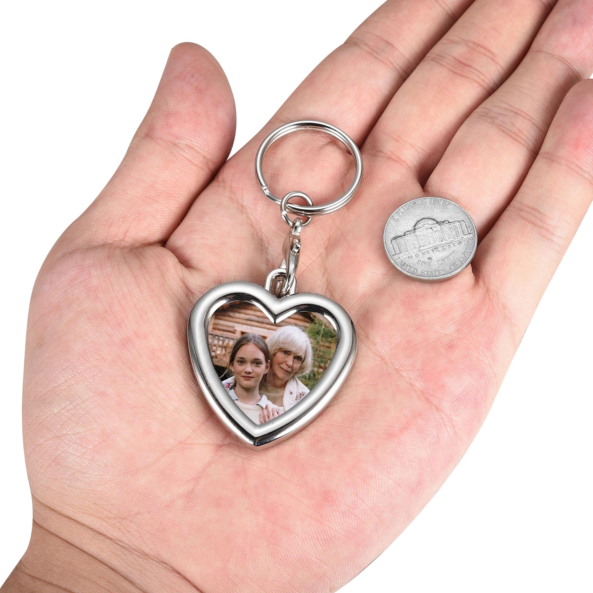 Personalized Photo Keychain - Custom Engraved Jewelry Gift for Anniversary, Birthday, Wedding - Perfect for Couples, Friends & Family Keepsakes