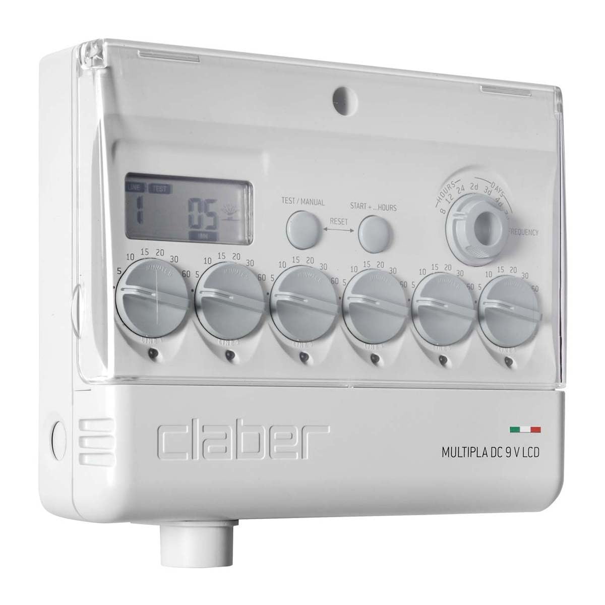Claber Multipla DC with LCD Digital Water Timer - Automatic Irrigation System for Garden, Lawn & Plants | Indoor & Outdoor Use