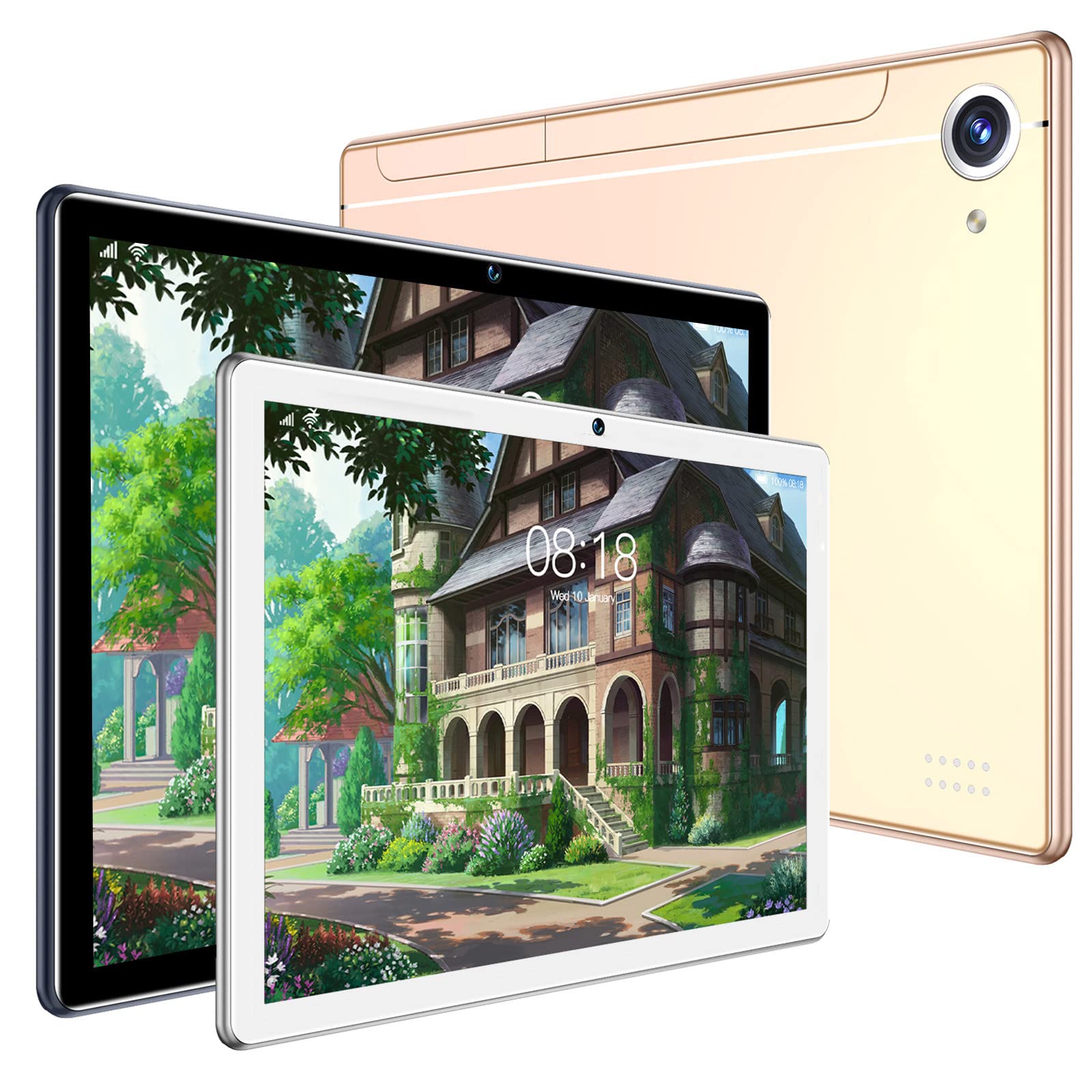 8.0 Inch Android 6.0 Tablet - Octa-Core Processor, 1GB RAM + 16GB Storage, WiFi, HD Camera - Portable Tablet PC for Work, Study & Entertainment | FV8 Model