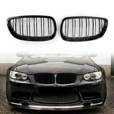 2007-2009 BMW 3 Series Coupe E92 E93 Glossy Black Double Slat Kidney Grille Pair - Upgrade Your Car's Front Grille for Enhanced Style & Performance