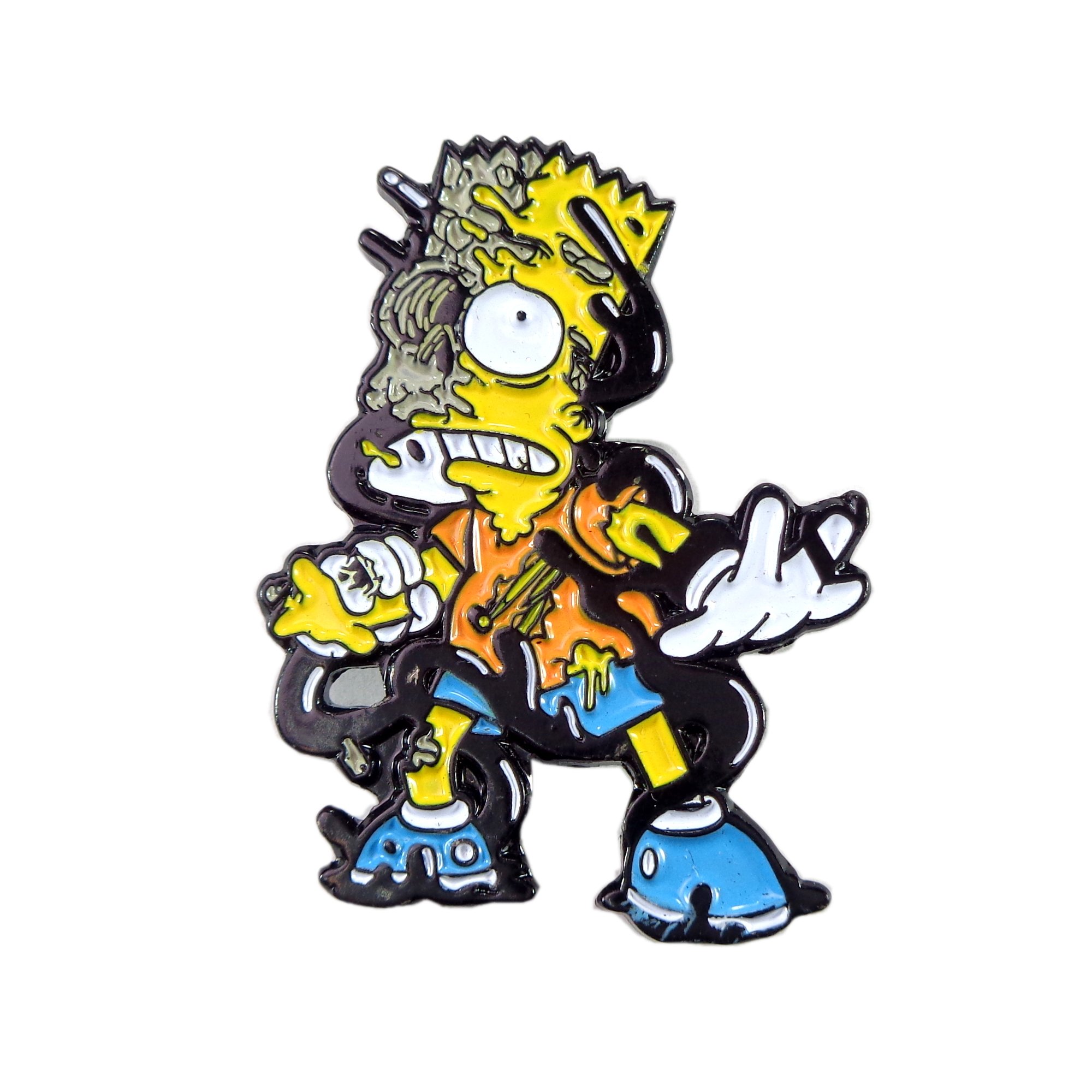Zombie Bart Simpson Enamel Pin - Horror Art for Hats & Lapels