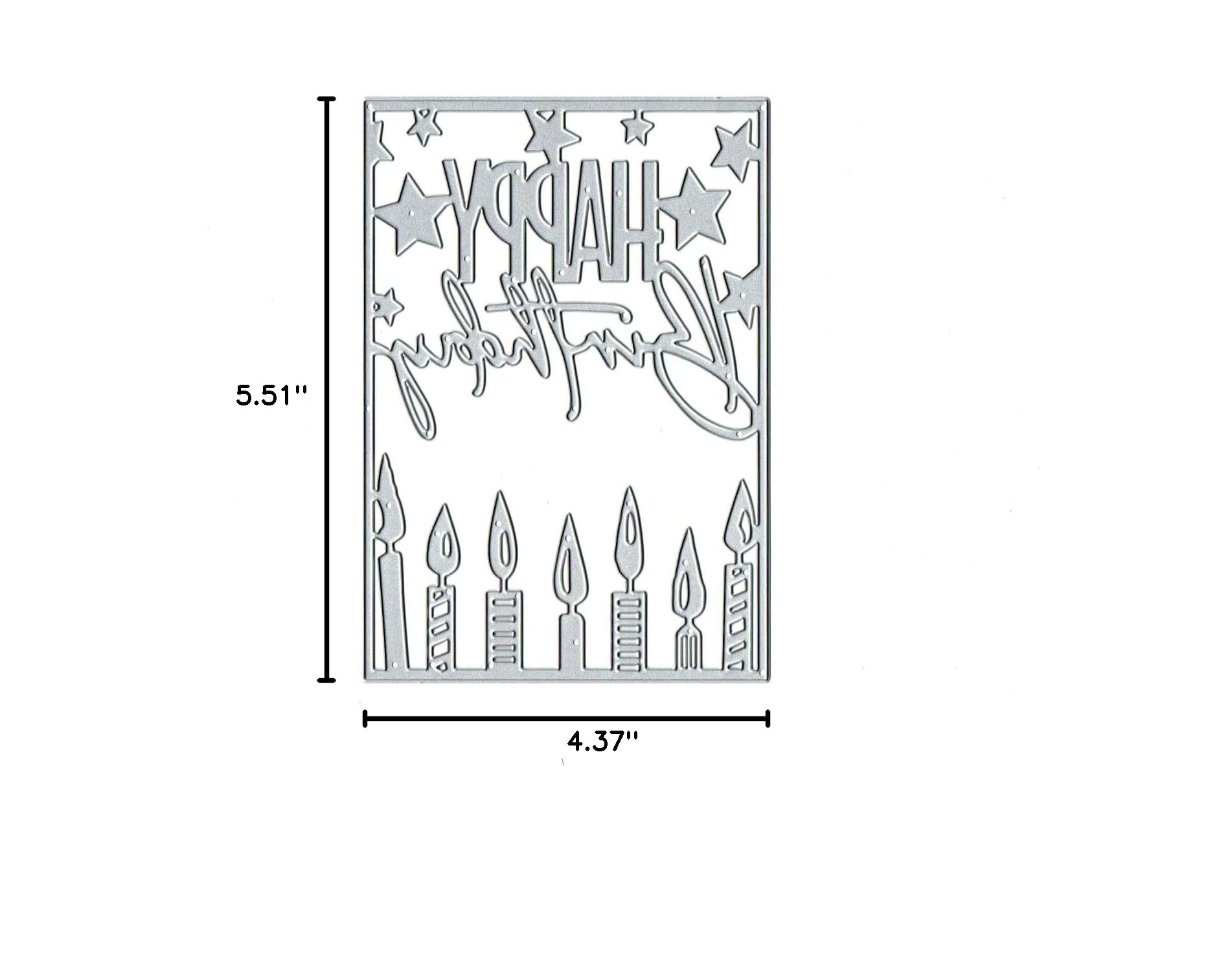 Happy Birthday Frame Metal Die Cuts for DIY Scrapbooking Cards | Decorative Embossing Paper Dies | Perfect for Birthday Card Making, Invitations, and Handmade Greeting Cards
