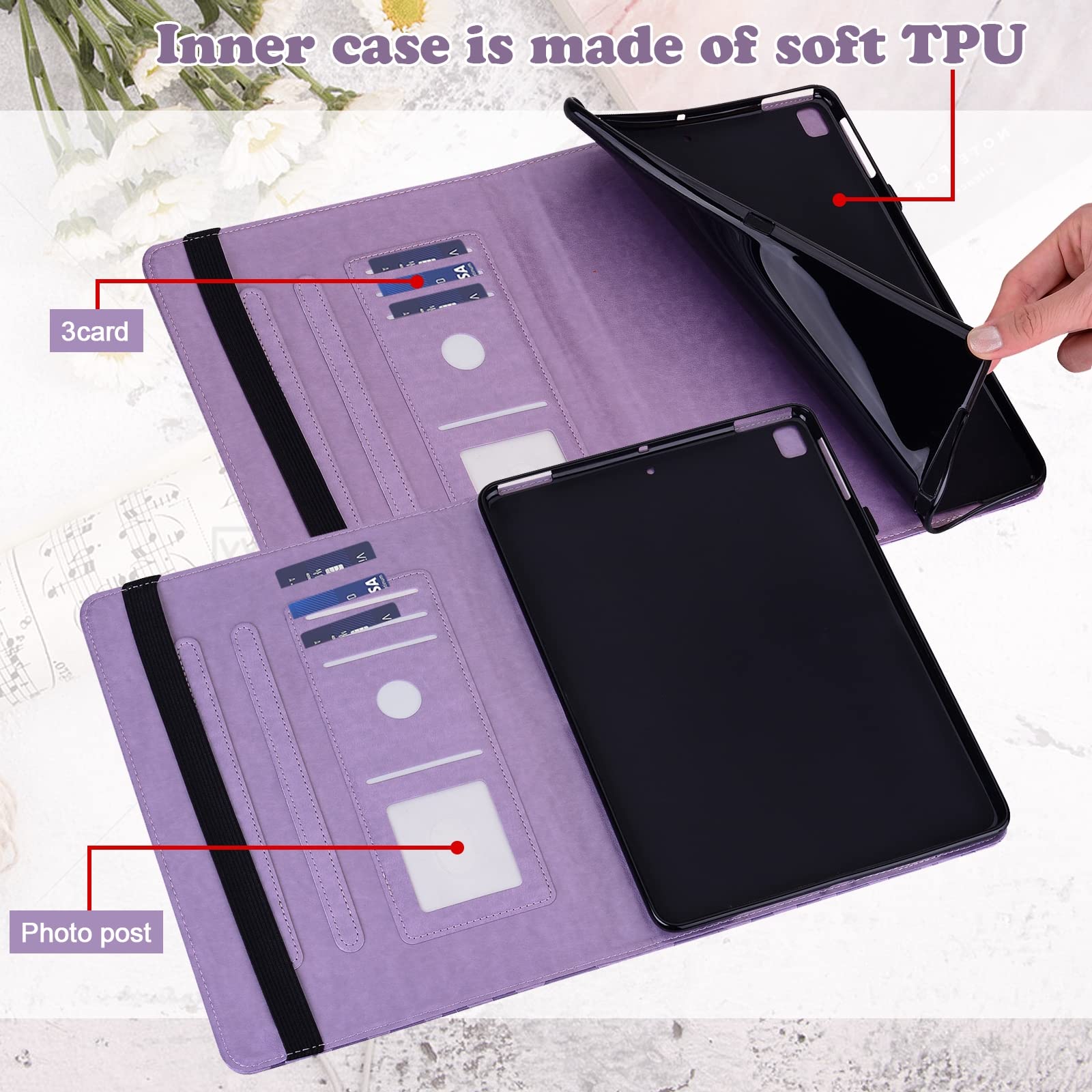 Lenovo Tab M9 Leather Tablet Case with Tree & Deer Embossed Design - Perfect for Work, Travel, and Home Use