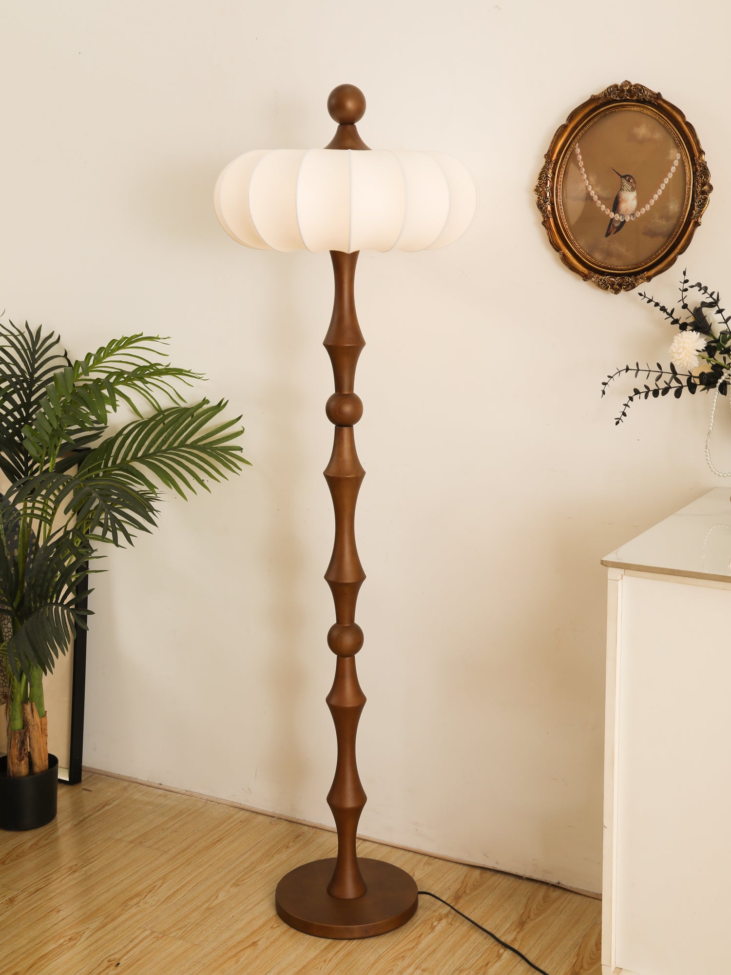 Adesso Orchard Modern Floor Lamp - Adjustable Brightness LED Standing Light for Living Room, Bedroom & Office - Warm White & Cool White Dimmable Lighting