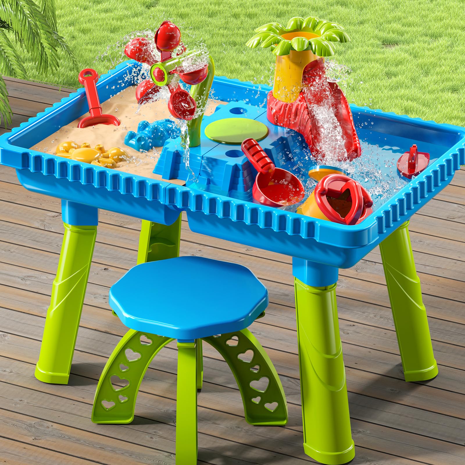 **Best Kids Sand and Water Table Toys for Toddlers 3-8 Years | Sensory Play Table for Ages 3-5 | Outdoor Beach Toy for Boys & Girls 3-7 | Perfect Birthday Gift | Great for Backyard, Beach, and Summer Play**