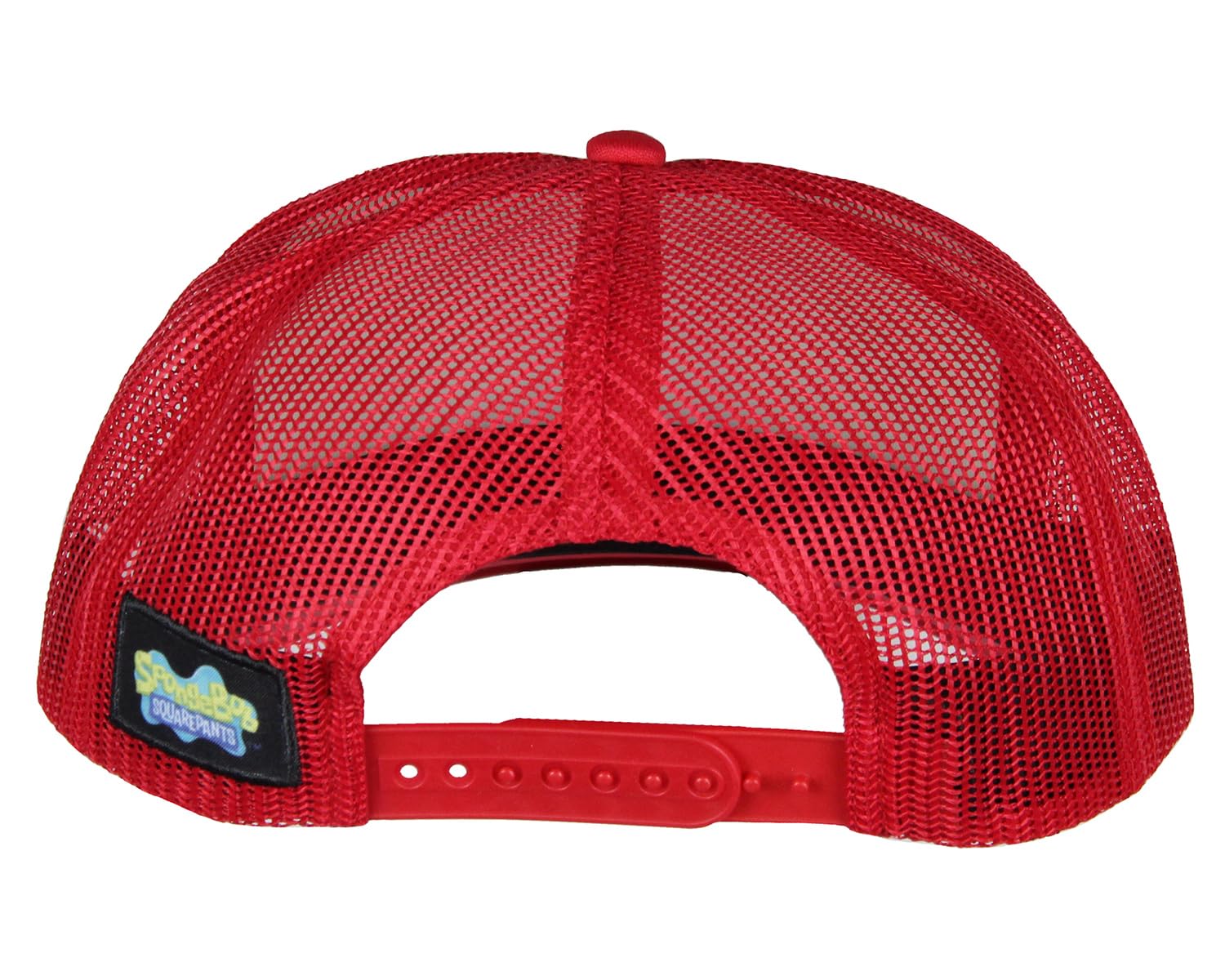 Spongebob Squarepants Krusty Krab Trucker Hat for Adults - Red Unisex Baseball Cap | Nickelodeon Cartoon Character Hat for Fans, Cosplay & Beach Outfits