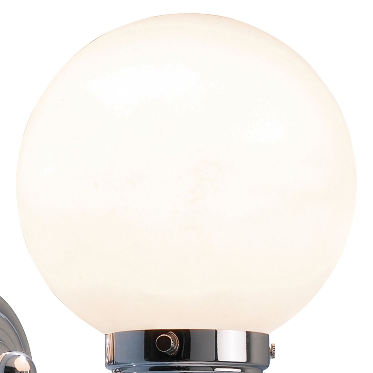 Vintage Bathroom Wall Light - Antique Brass/Polished Chrome with Opal Glass Shade, IP44 Rated for Moisture Protection - Perfect for Bathroom, Powder Room, and Spa Lighting