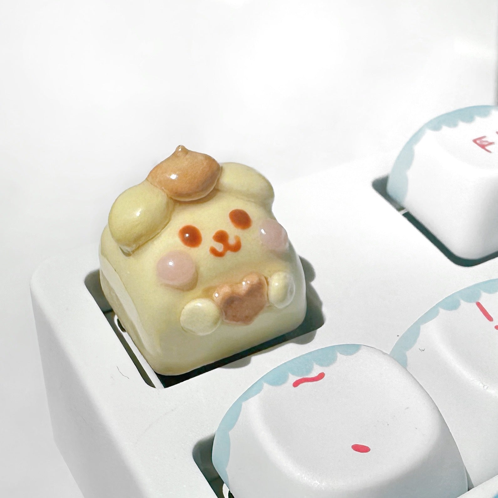 Handmade Resin Clay Keycaps - Custom Stone Plastic Clay Artisan Keycaps for Mechanical Keyboards | Personalized Keyboard Decor for Gaming & Typing Enthusiasts