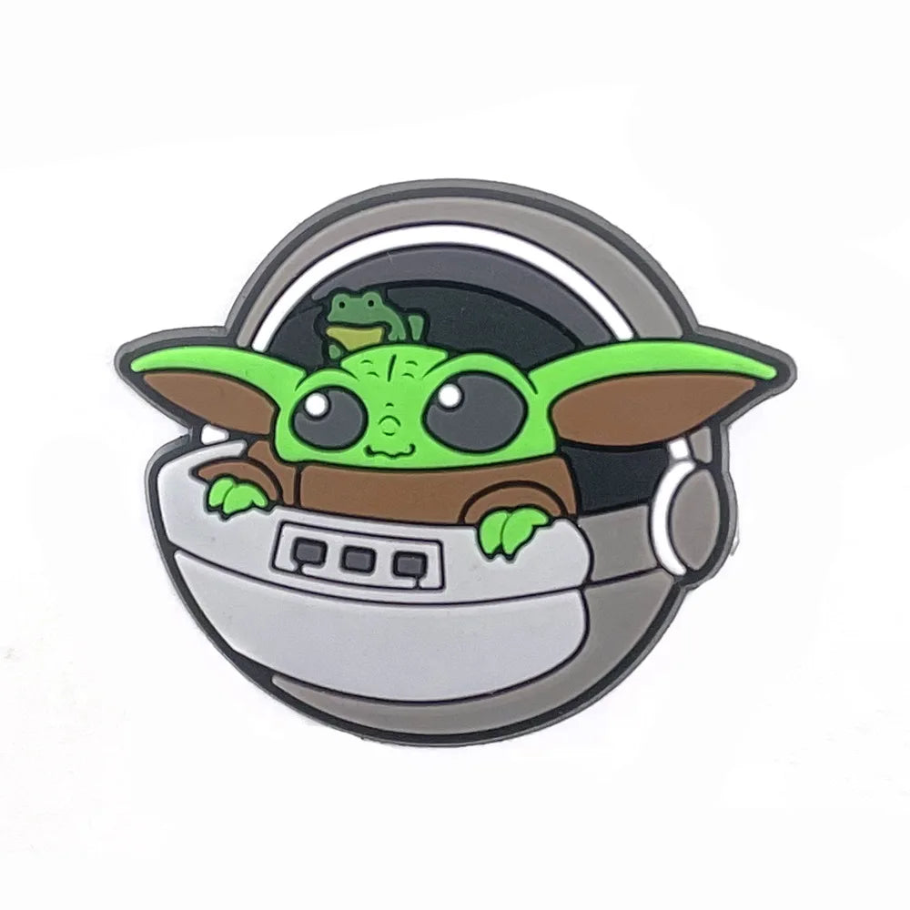25 Styles Star Wars Yoda Shoe Charms for Crocs - DIY Decor Jibbitz for Kids & Adults - Waterproof Shoe Accessories for Slippers, Sandals & Water Shoes - Perfect Gift for Star Wars Fans & Crocs Lovers