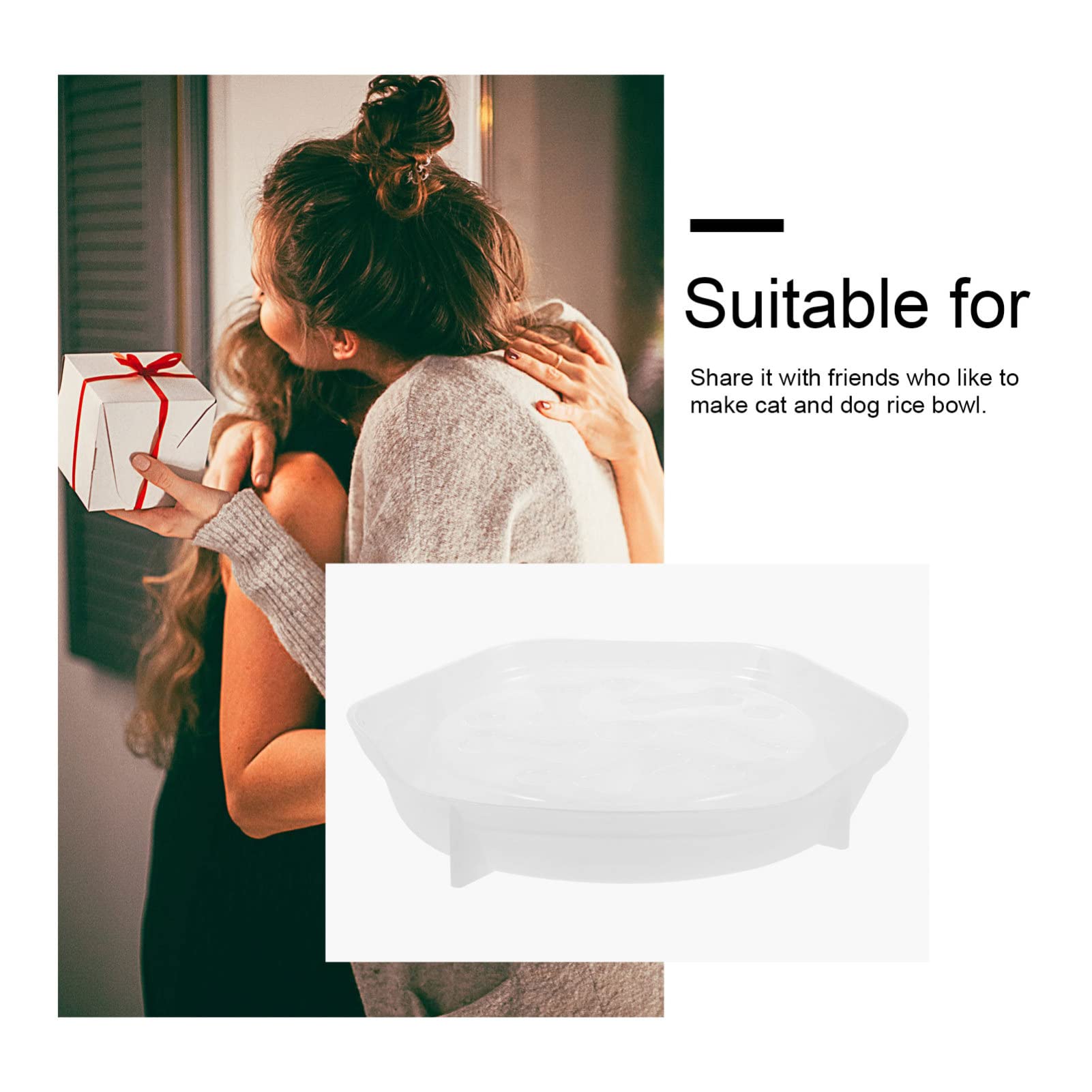 FOMIYES Silicone Resin Molds for DIY Dog Bowls - Large Epoxy Pet Food Bowl & Slow Feeder Mold for Puppy Dishes, Jewelry Making - Perfect for Handmade Crafts & Unique Pet Accessories
