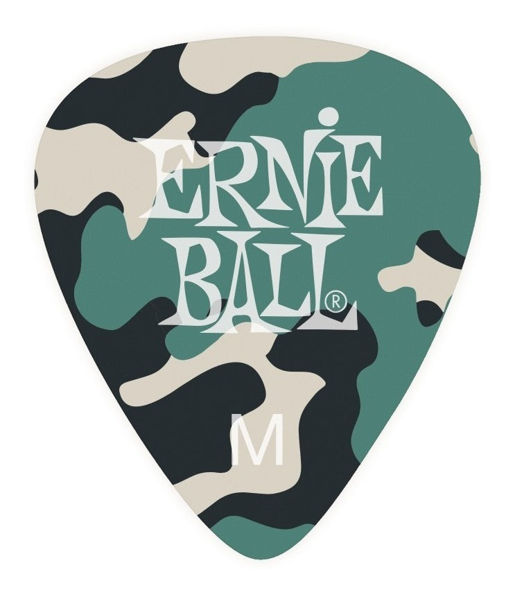 Ernie Ball P09222 Camouflage Medium Guitar Picks - 12 Pack | Durable & Comfortable Grip for Electric & Acoustic Guitars | Perfect for Rock, Blues & Country Musicians