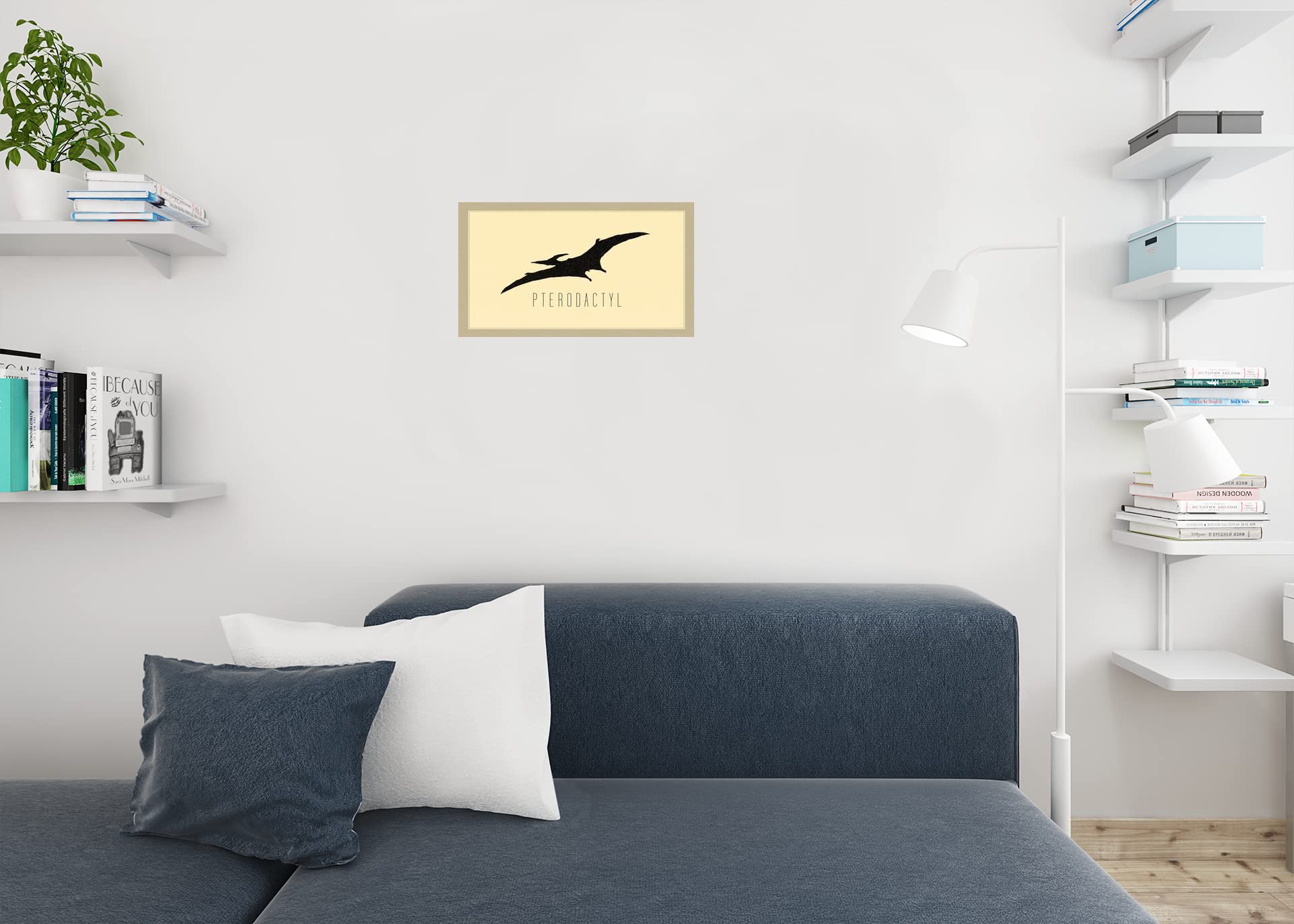 Pterodactyl Dinosaur Wall Art Print - 18x12 Inch Kids Room Decor, Dino Poster for Bedroom, Cool Dinosaur Pictures for Walls | Perfect for Boys' Room, Nursery, Classroom & Dinosaur Theme Party Decorations