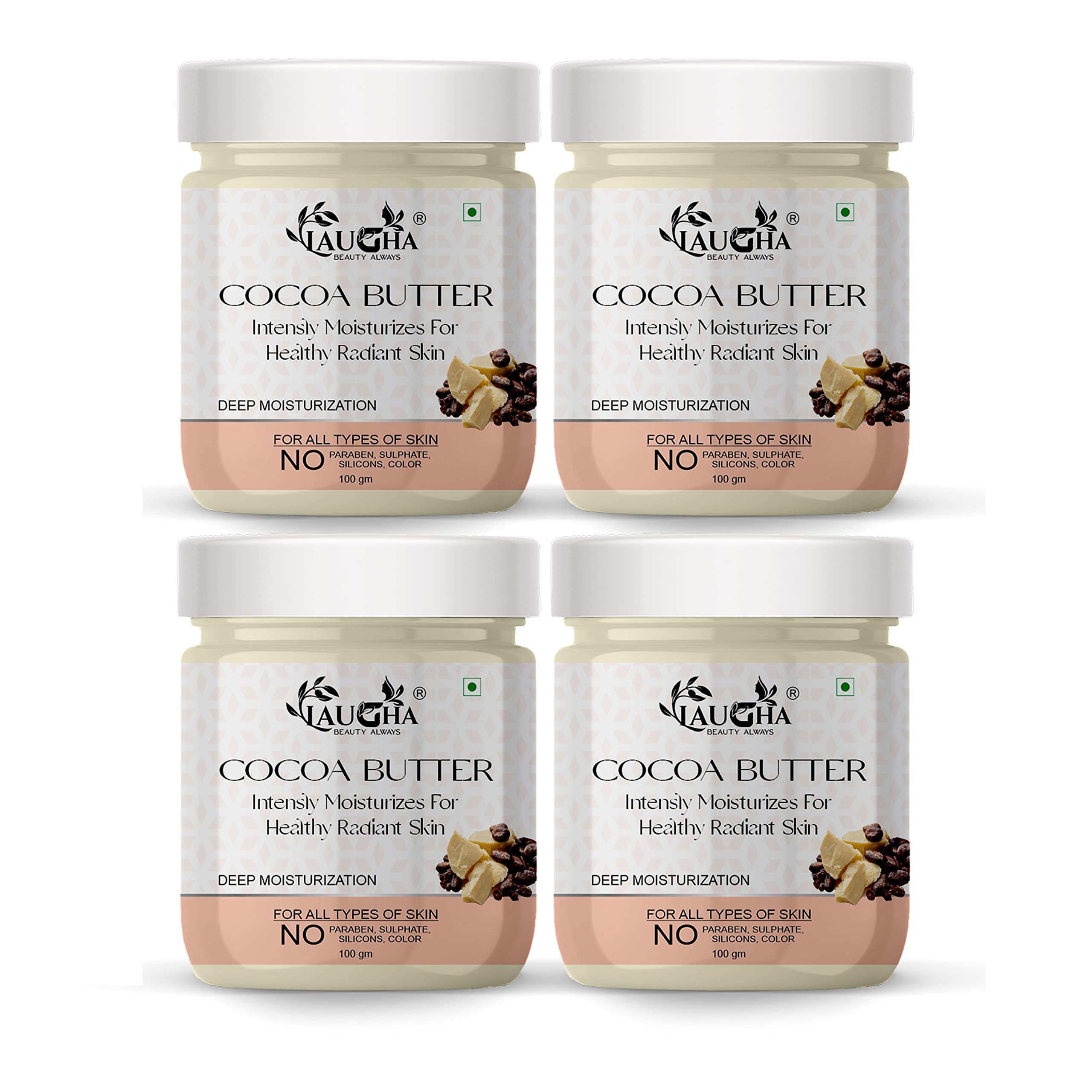 100% Organic Raw Unrefined African Cocoa Butter - Natural Skin & Body Moisturizer - 3.5 oz (100g) Jar - Perfect for Dry Skin Care, Stretch Marks & DIY Beauty Recipes