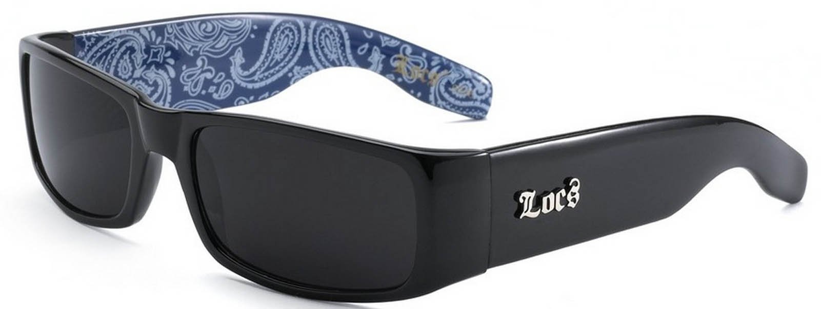 Black Hardcore LOCS Sunglasses for Men & Women - UV Protection, Polarized Lenses with Free Microfiber Bag - Perfect for Outdoor Sports, Driving, and Beach Activities