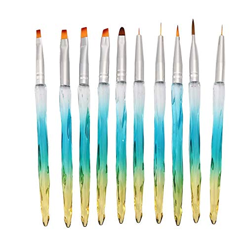 10pcs Professional Nail Art Pen Set - Portable Gel Nail Painting Dotting & Drawing Tools for Gradient Designs, Nail Art Brushes for DIY Manicure, Nail Carving Patterns & Makeup - Perfect for Home Salon, Nail Artists & Beginners
