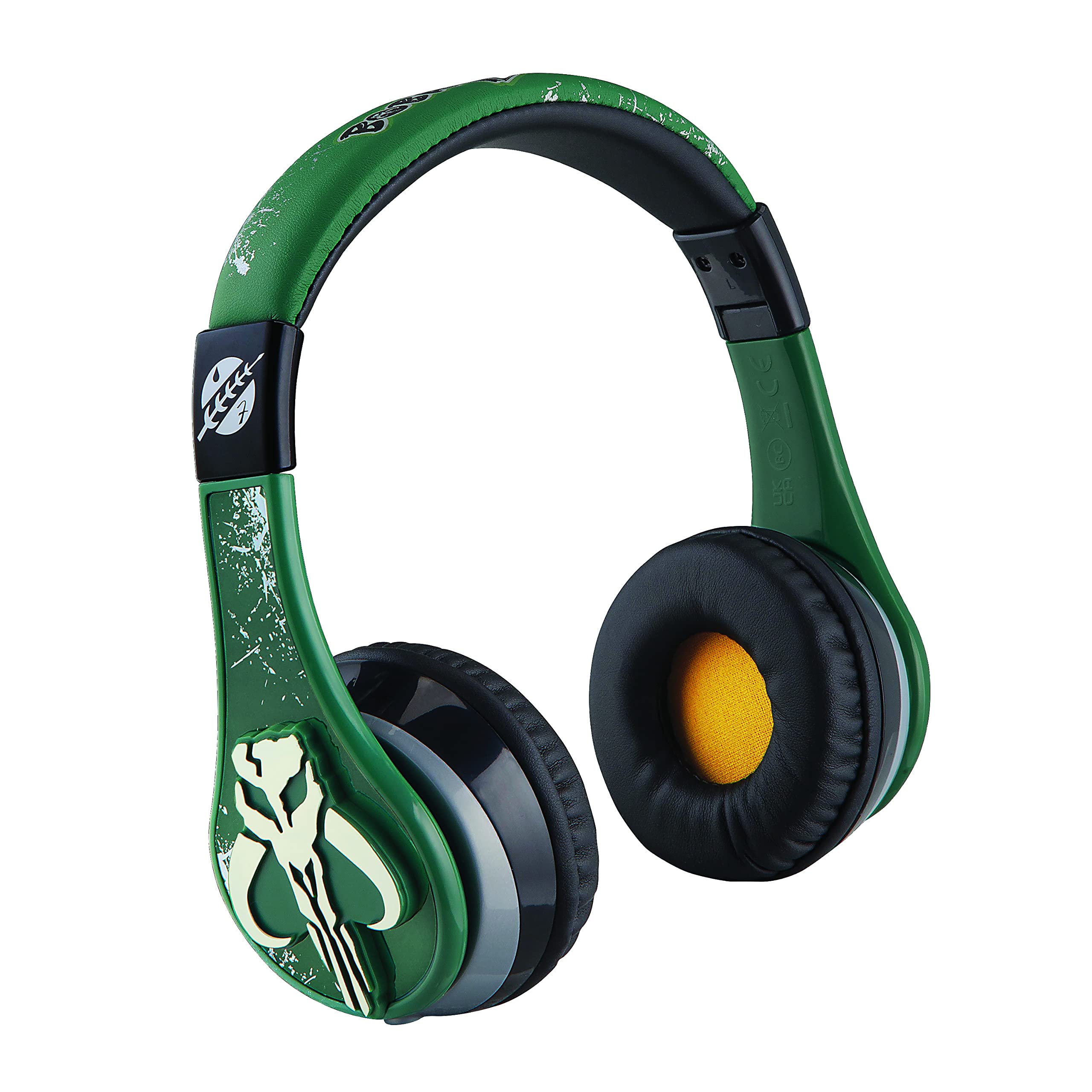 eKids Book of Boba Fett Bluetooth Headphones for Kids - Wireless Over-Ear Headset with Built-in Mic & AUX Cable - Lightweight Comfort for School, Home, Travel - Perfect for Online Classes, Gaming & Movie Watching