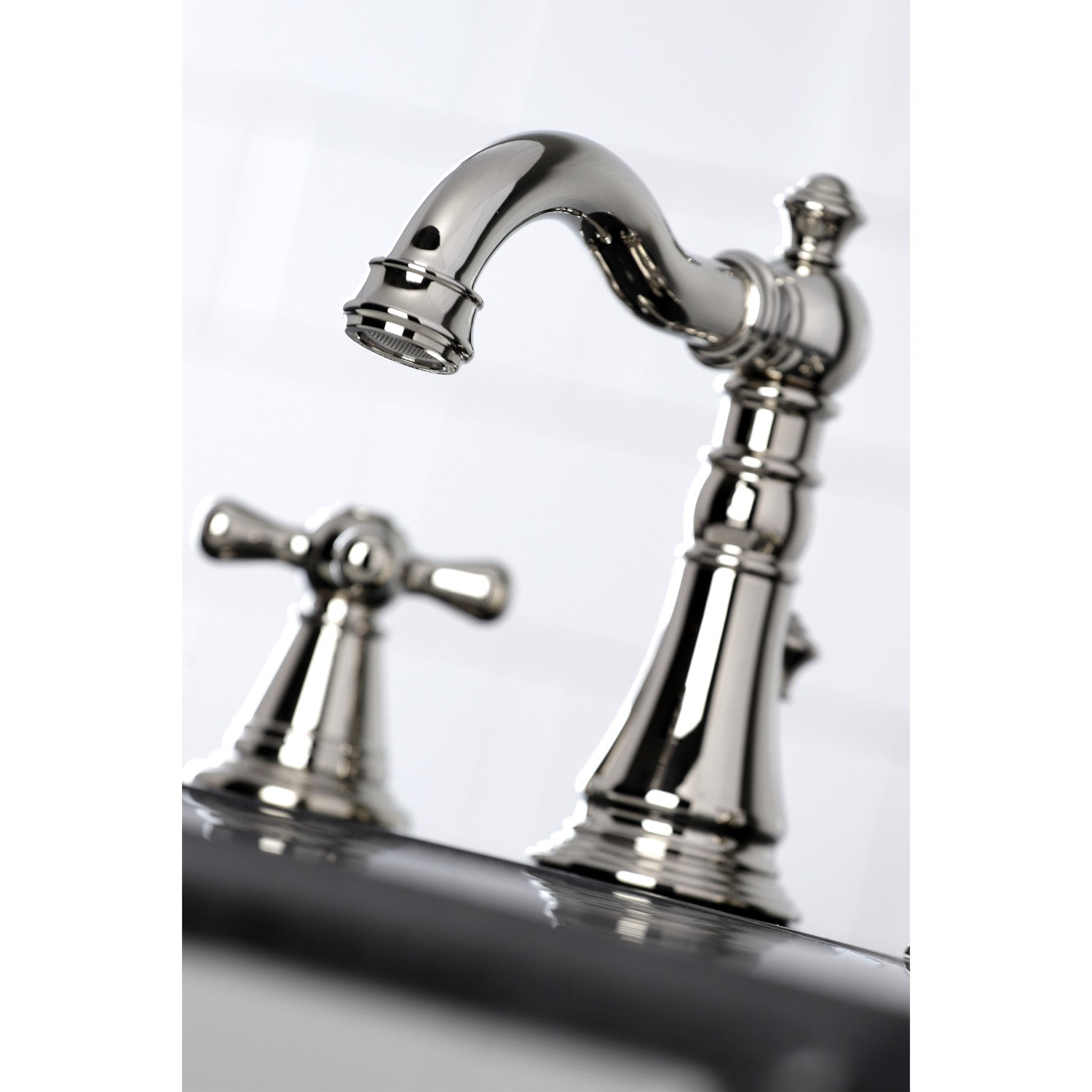 American Classic FSC1979AAX 3-Hole Widespread Bathroom Faucet with Brass Pop-Up Drain - Polished Nickel Finish - Perfect for Modern Vanities & Bathroom Renovations