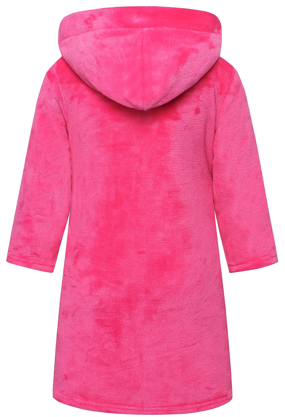 Girls Fleece Hooded Robe - Soft Premium Fuzzy Bathrobe for Kids Ages 2-12 | Cozy Winter Wear, Birthday Gift & Spa Day Essential
