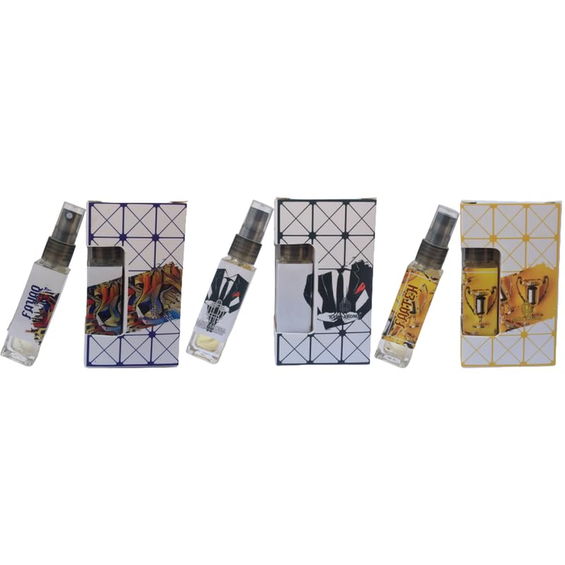 Raro Aroma Premium Luxury Long Lasting Eau De Parfum Set - 3 x 8ml Unisex Pocket Perfume Bottles | Designer Inspired Fragrance for Men & Women | Perfect for Travel, Gifts & Everyday Use