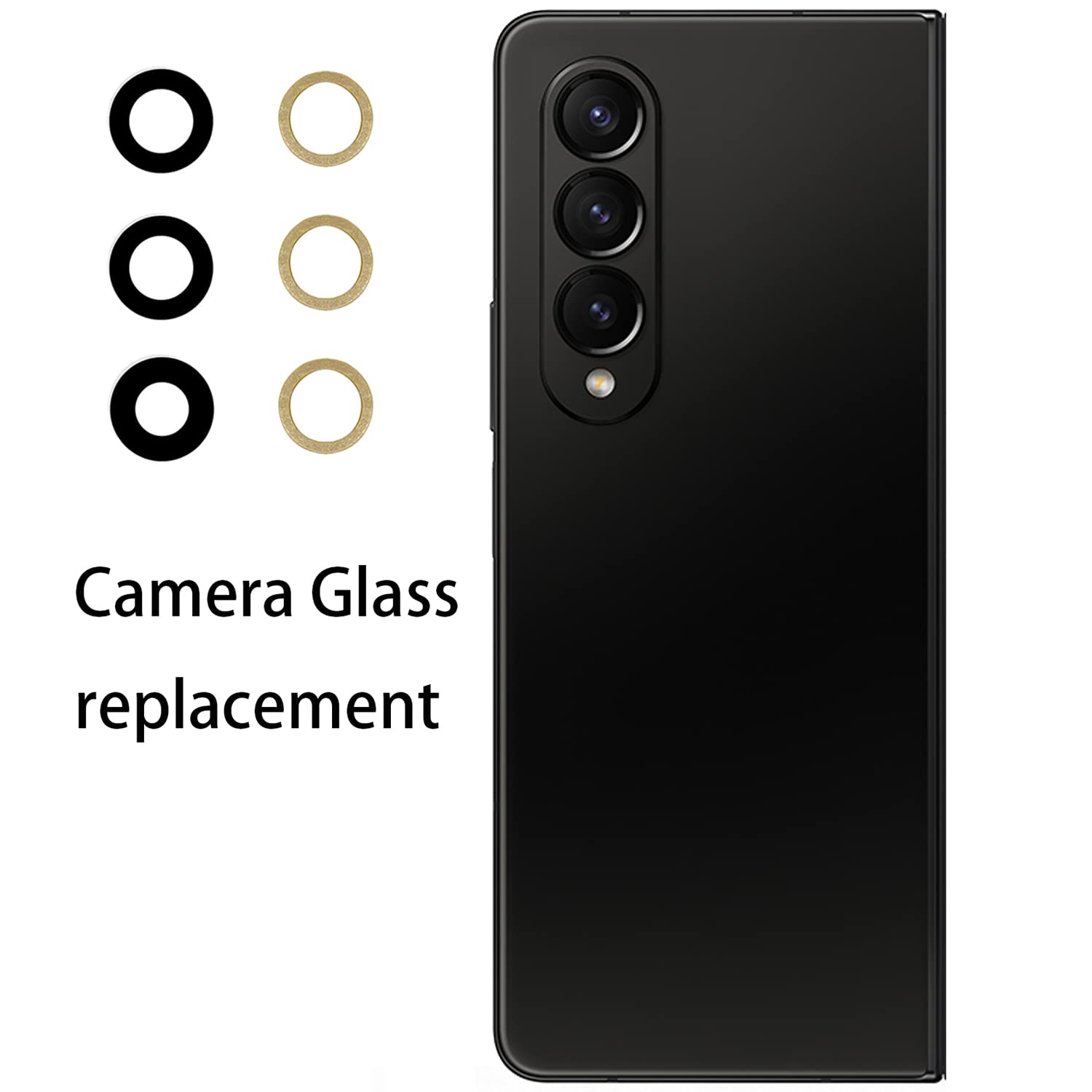 Original Title: Camera Lens Glass Replacement Suit for Galaxy Z Fold 4 Back Rear Camera Glass Lens Replacement with Adhesive Compatible with Samsung Galaxy Z Fold 4 5G 2022    Optimized Title:   **Samsung Galaxy Z Fold 4 5G (2022) Back Rear Camera Lens Glass Replacement Kit with Adhesive – DIY Repair for Cracked or Scratched Lens – Perfect for Travel, Outdoor & Daily Protection**
