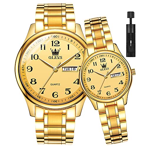 gold couple watch
