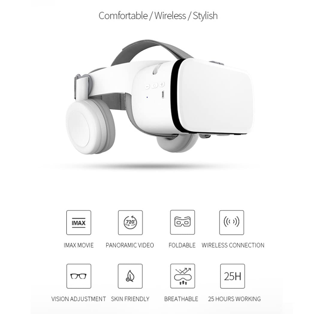 3D VR Headset with Bluetooth Controller - Compatible with iPhone 13 Pro Max/13 Pro/13/12/11, Samsung Galaxy S21, Huawei & Xiaomi Series - Immersive Virtual Reality Experience for Gaming, Movies & 360° Videos (Color: A, Size: iOS)