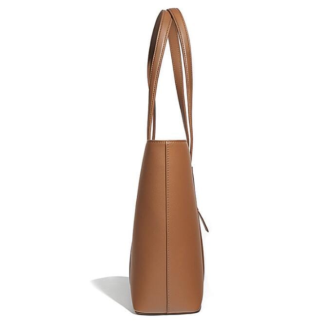 Stylish Women's Genuine Leather Shoulder Tote Handbag - Perfect for Work, Travel & Everyday Use