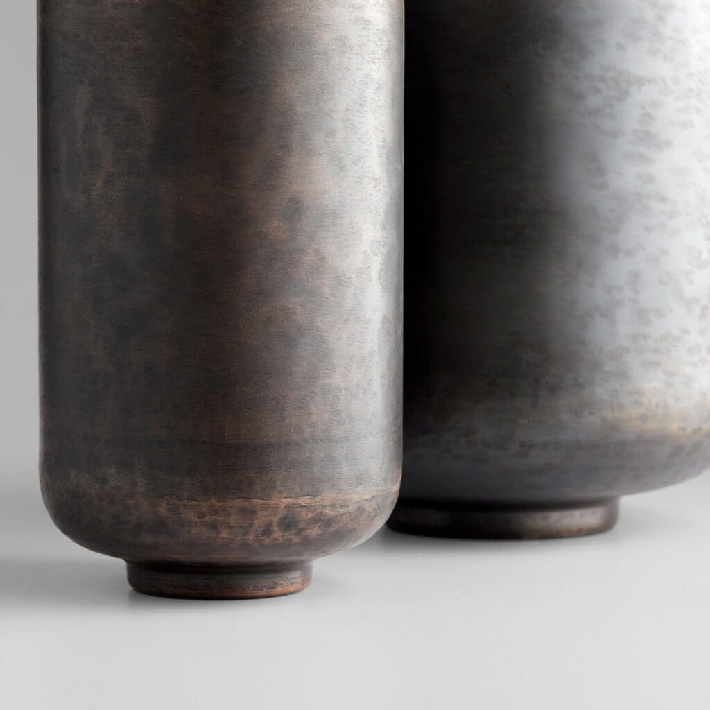Cyan Design 11360 Akita Vase - Small Black Ceramic Vase for Home Decor, Wedding Centerpiece, and Floral Arrangements