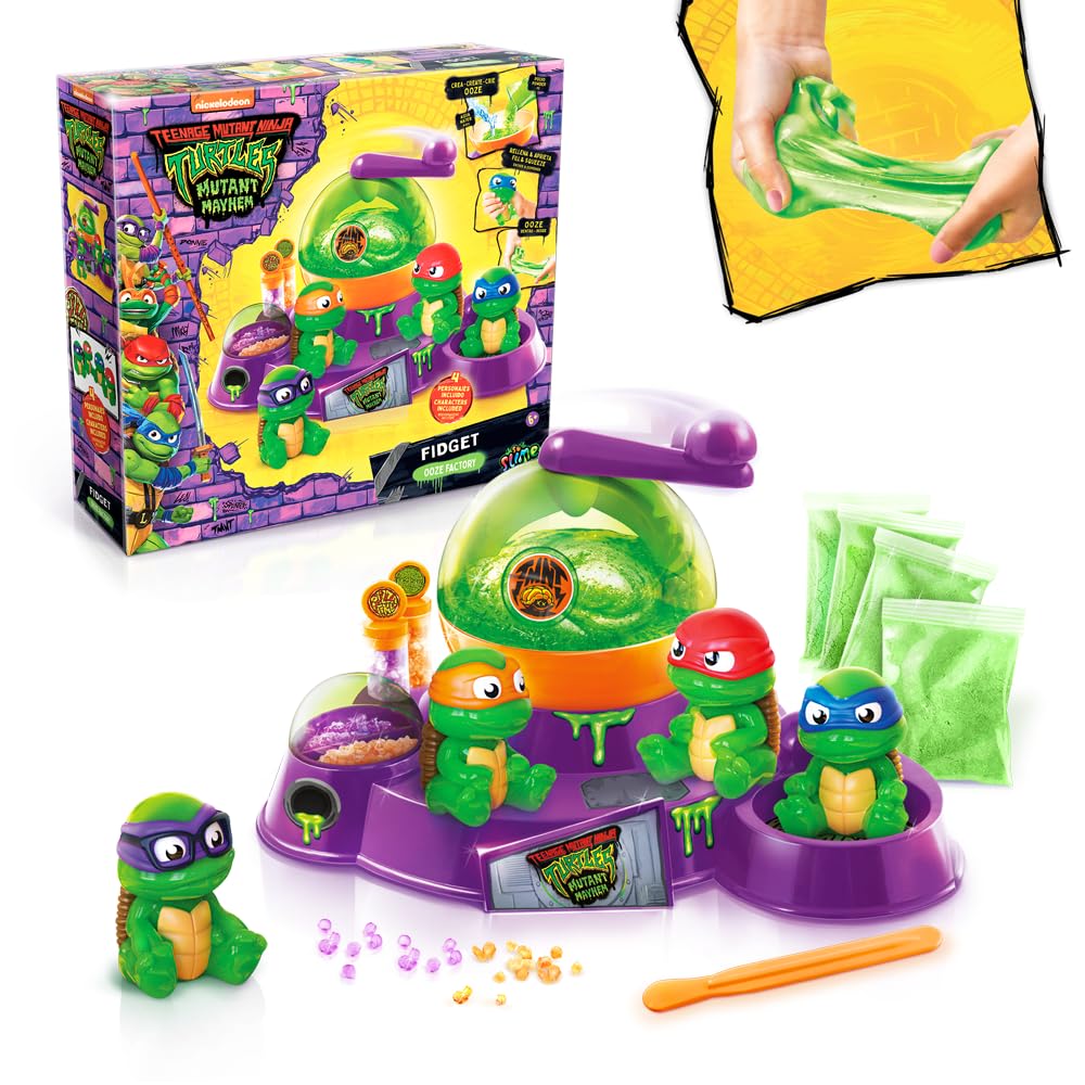 Canal Toys SFC003 Fidget Ooze Factory TMNT - Stress Relief Sensory Toy for Kids & Adults, Perfect for Anxiety Relief, Focus, and Classroom Fidgeting