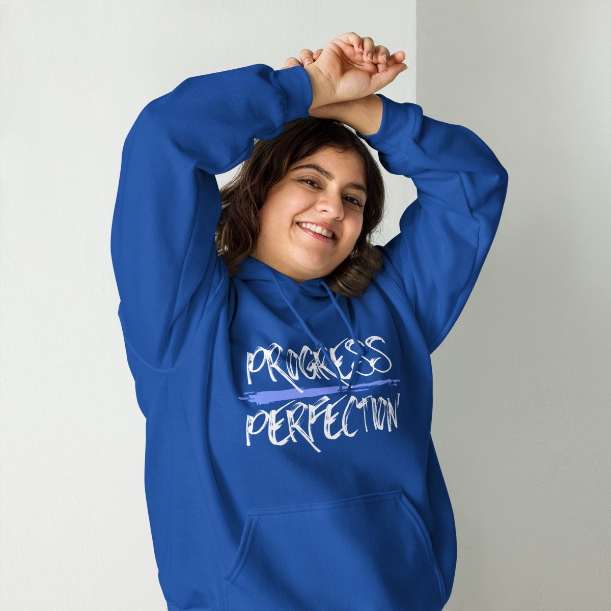 Progress Over Perfection Unisex Hoodie - Soft Cotton Pullover Sweatshirt for Men & Women | Perfect for Casual Wear, Gym, and Outdoor Activities
