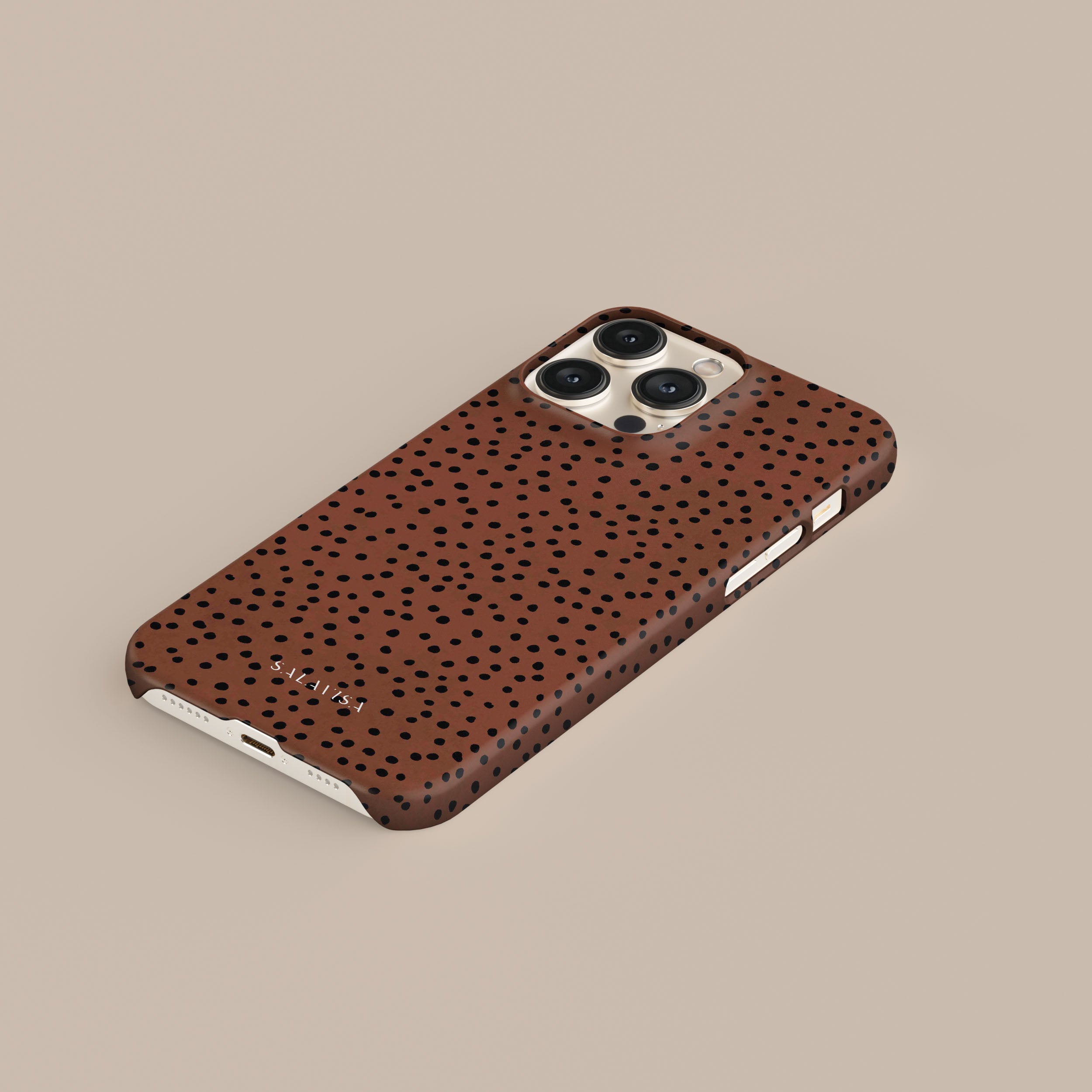 Stylish Burnt Orange Polka Dots Phone Case - Trendy Protective Cover for iPhone & Samsung | Perfect for Everyday Use, Work & Travel
