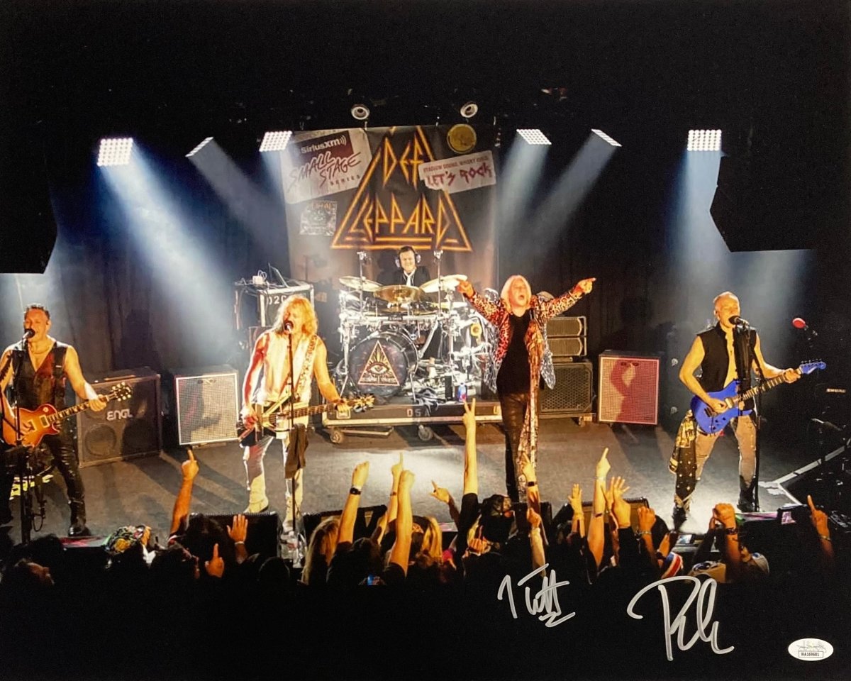 Joe Elliott & Phil Collen Autographed 16x20 Def Leppard Band Photo - JSA Certified - Perfect for Rock Music Fans & Collectors - Great for Home Decor, Man Cave, or Gift for Music Lovers