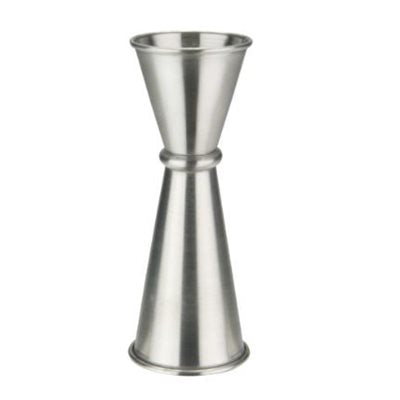 Winco 1 & 2 Oz Japanese Style Jigger - Premium Stainless Steel Cocktail Measuring Cup for Bartenders & Home Mixologists - Perfect for Crafting Martinis, Margaritas & Cocktails