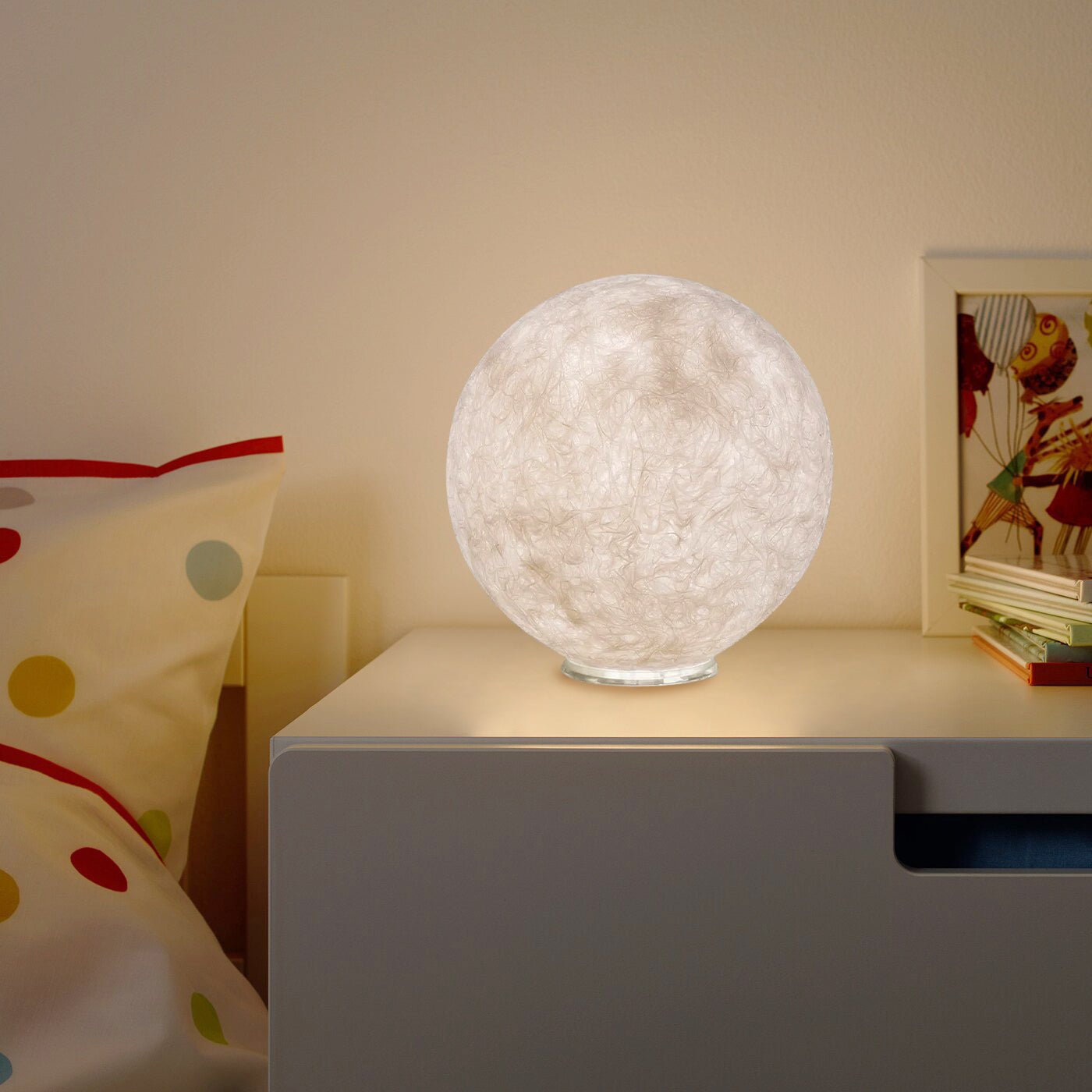 Moon Table Lamp - Modern LED Night Light for Bedroom, Nursery & Office - Soft Glow & Energy Efficient - Perfect for Reading, Relaxing & Decor