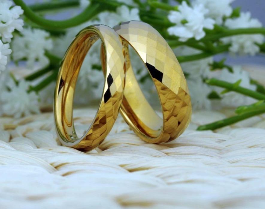 18K Gold Wedding Rings for Couples - Matching His & Hers Wedding Bands - Perfect for Engagement, Anniversary & Vow Renewal Ceremonies