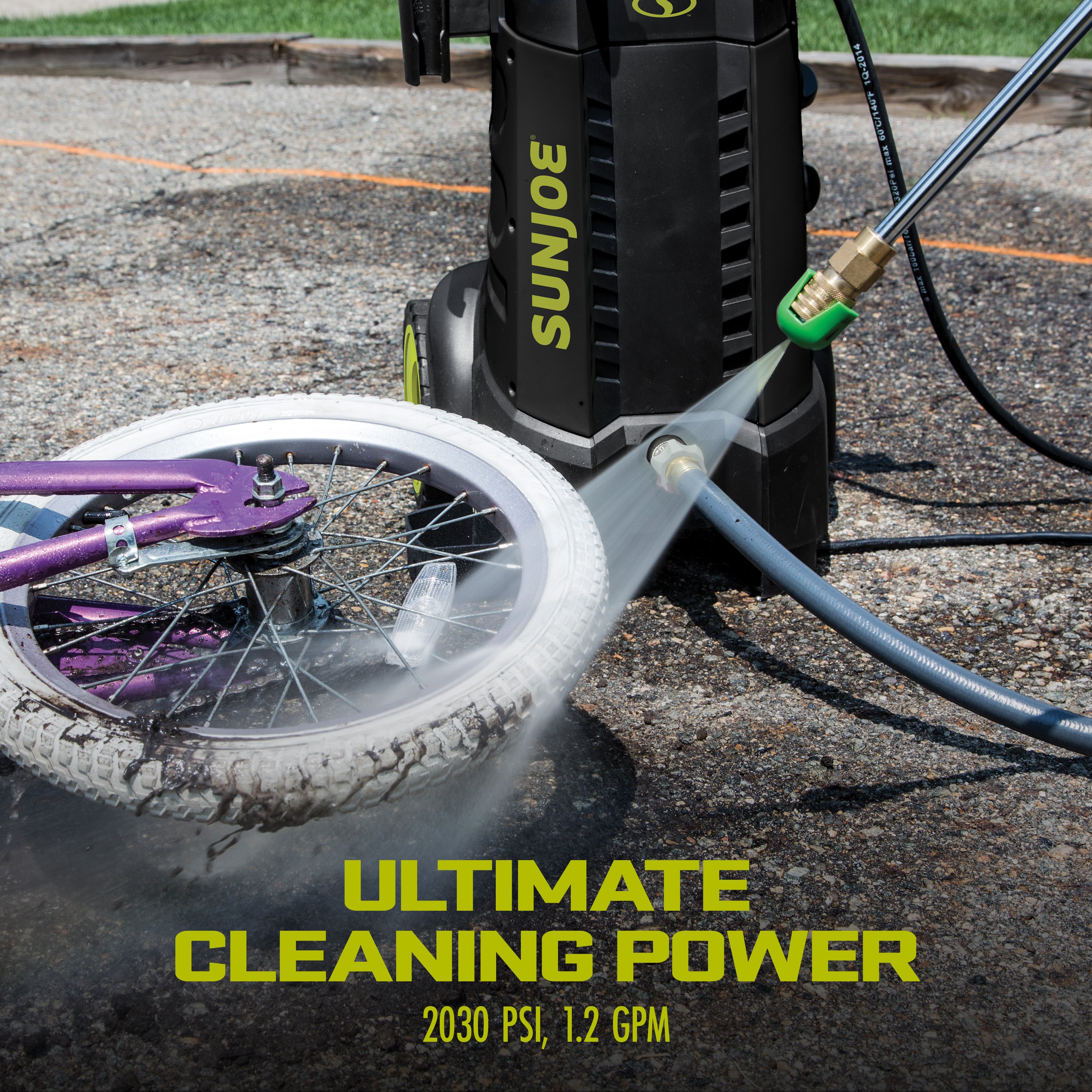 Sun Joe SPX3001 2030 PSI Electric Pressure Washer - 1.2 GPM, 13 Amp Motor with High Pressure Hose Reel & XL Detergent Tank | Ideal for Home Cleaning, Driveway Washing, Deck Maintenance & Outdoor Surface Cleaning