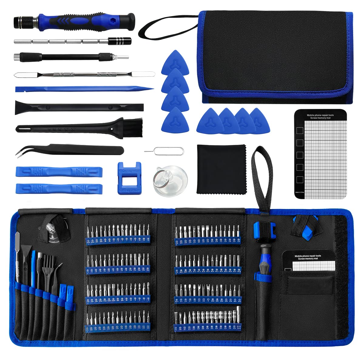 EFAITHFIX 142-Piece Magnetic Precision Screwdriver Set with 120 Bits - Professional Electronics Repair Tool Kit for iPhone, MacBook, Laptop, PC, Tablet, PS4, Xbox & Nintendo Switch - Perfect for Home DIY, Tech Repairs and Game Console Maintenance