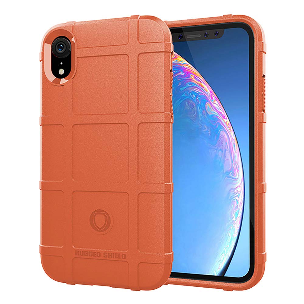 Rugged Shield Series TPU Thick Armor Tactical Protective Case for iPhone XR (6.1 Inch) - Sunlight Orange | Shockproof Durable Cover for Outdoor, Work & Daily Use