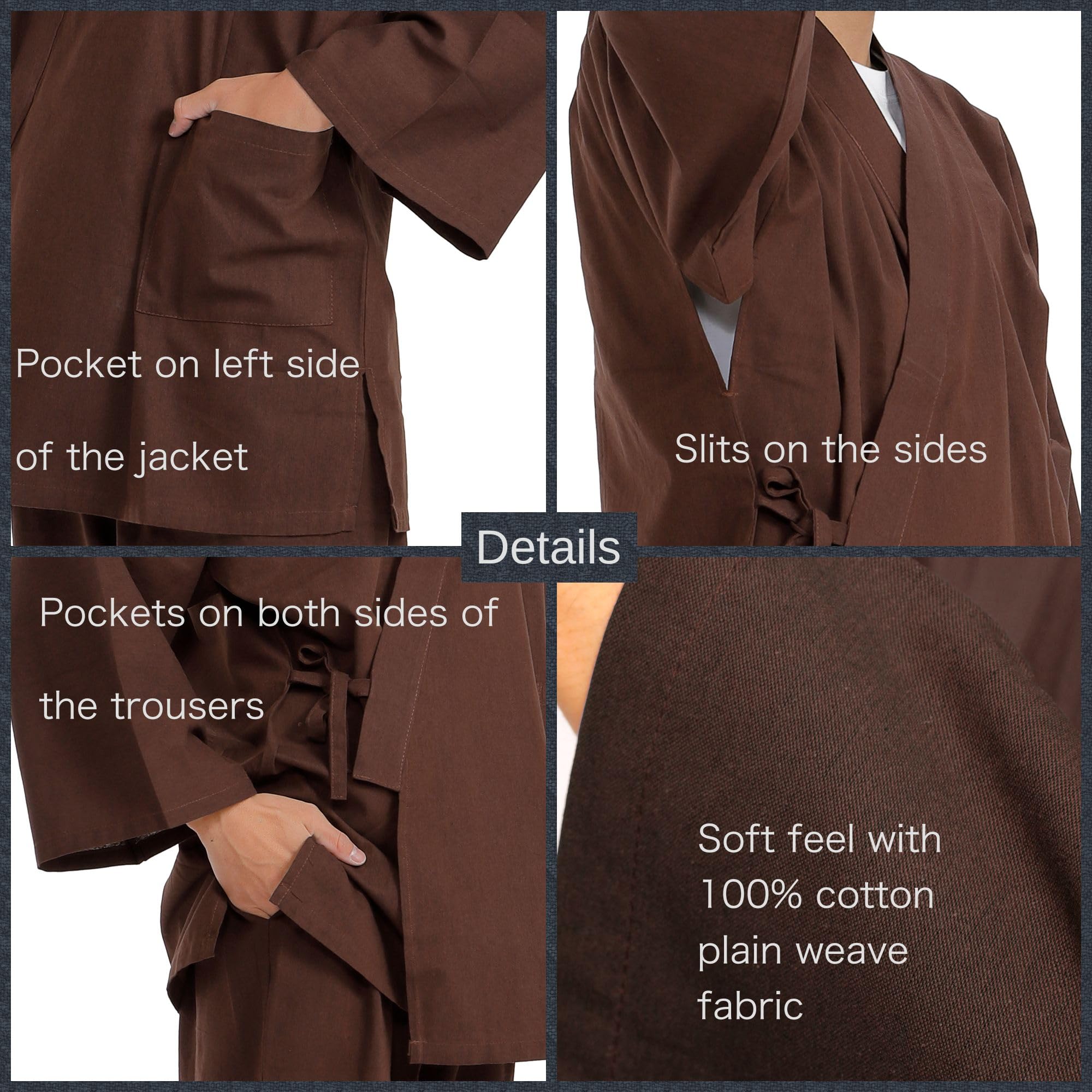 Authentic Japanese Samue Kimono Pajamas - Comfortable Traditional Loungewear for Relaxation at Home & Meditation